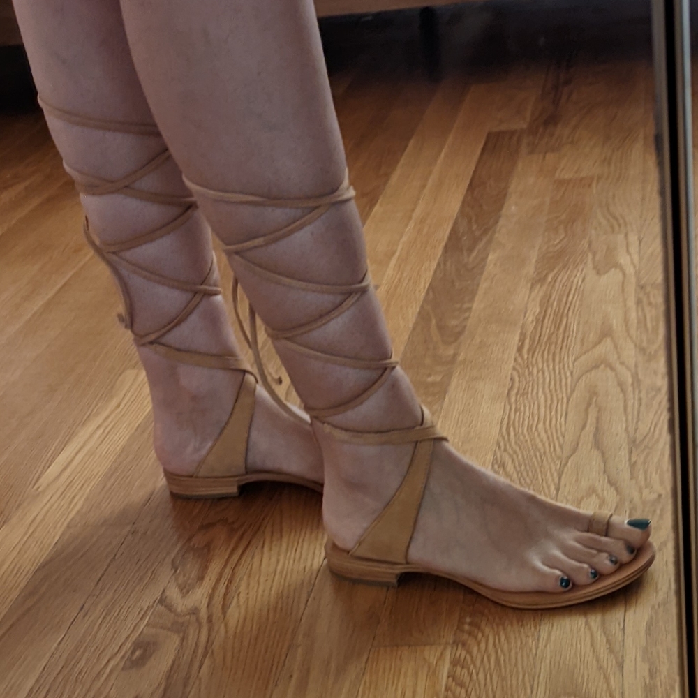 Jefferey Campbell lace up roman sandals
